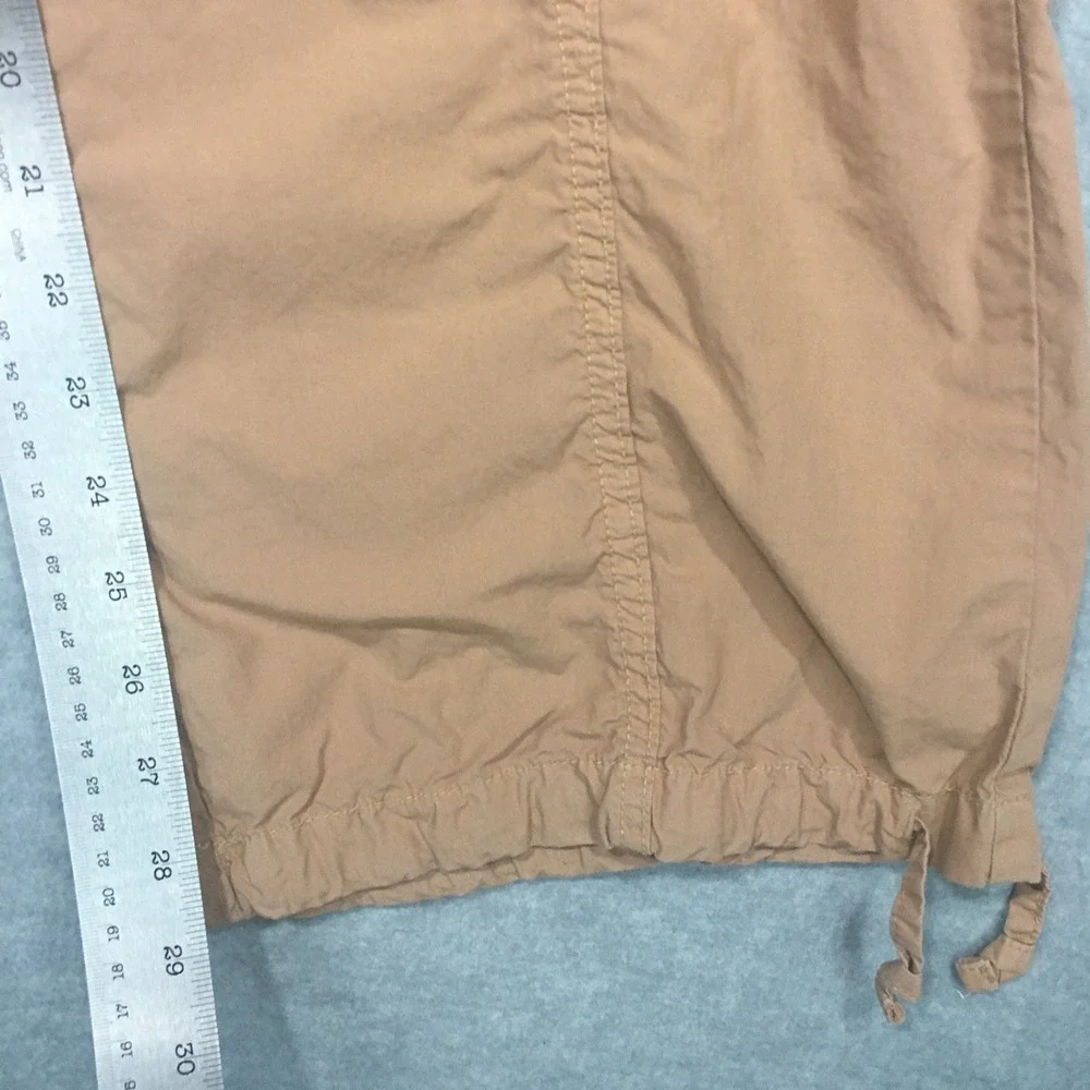 Aerie XS Tan Cargo Pants Lightweight Drawstring Tie Cuffs Elastic High‎ Waist